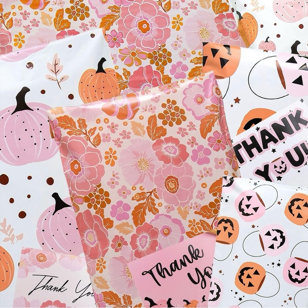 Fall Floral Poly Mailers 19 x 24 Pack of 10 - Picture 3 of 5